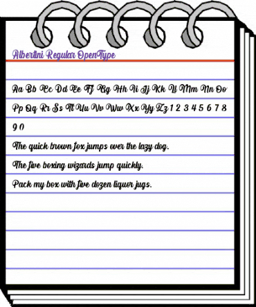 Albertiny Personal Use Regular animated font preview