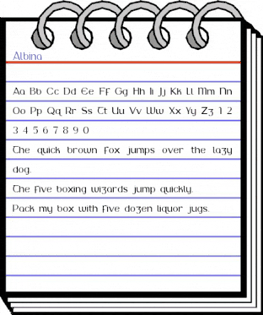 Albina Regular animated font preview