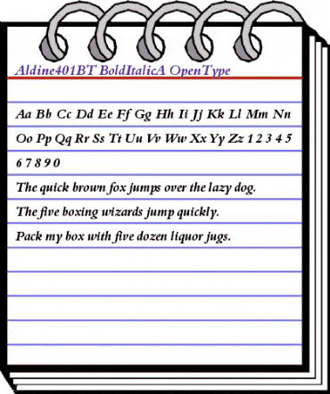 Aldine 401 Bold Italic animated font preview Aldine 401 Bold Italic animated font preview