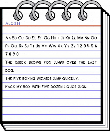 ALDITH Regular animated font preview