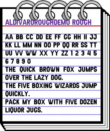 Aldivaro Rough Demo Rough animated font preview