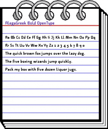 AlegaGreek-Bold Regular animated font preview