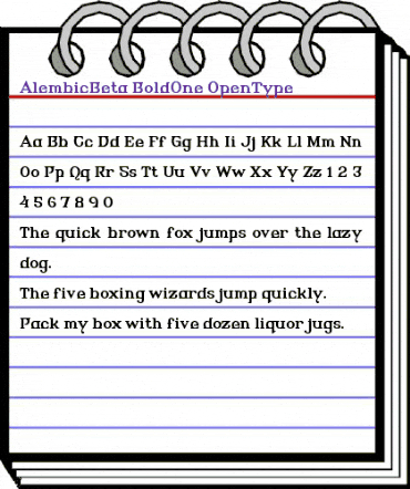 AlembicBeta-BoldOne Regular animated font preview AlembicBeta-BoldOne Regular animated font preview