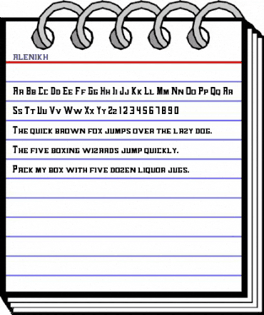 alenikh Regular animated font preview alenikh Regular animated font preview