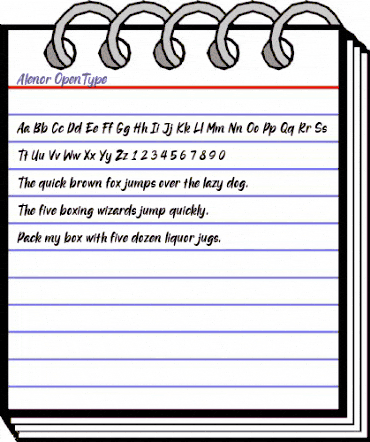 Alenor Regular animated font preview