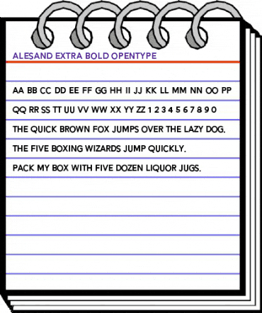 Alesand ExtBd Regular animated font preview Alesand ExtBd Regular animated font preview