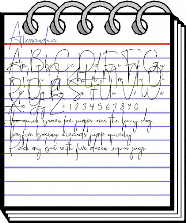 Alessandria Regular animated font preview