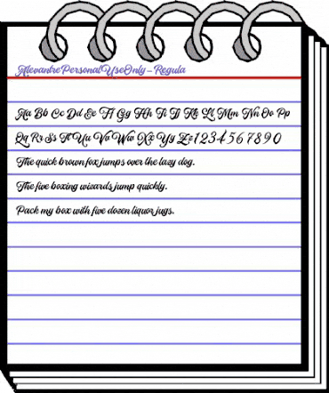 Alevantre Personal Use Only Regular animated font preview Alevantre Personal Use Only Regular animated font preview