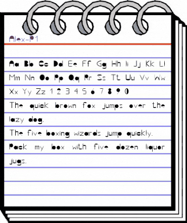 Alex-P1 Regular animated font preview