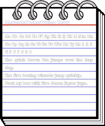 AlexanderBeckerOutline-Heavy Regular animated font preview