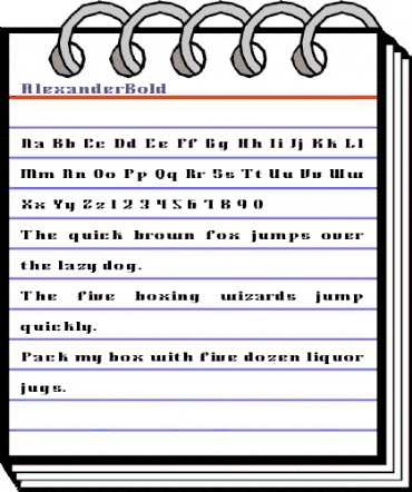 Alexander Bold animated font preview Alexander Bold animated font preview