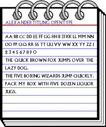 Alexander Titling animated font preview Alexander Titling animated font preview