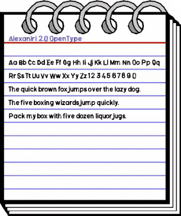 Alexaniri 2.0 Regular animated font preview