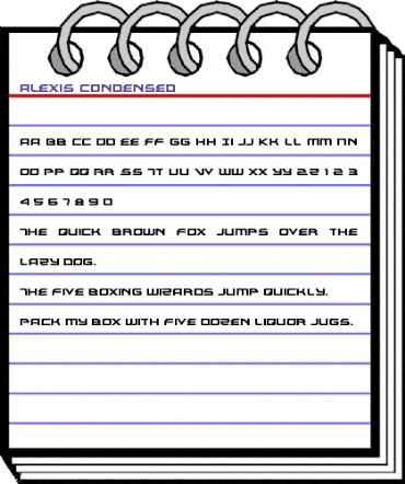 Alexis Condensed Condensed animated font preview