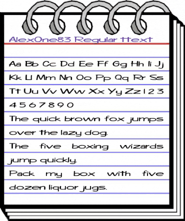 AlexOne83 Regular animated font preview
