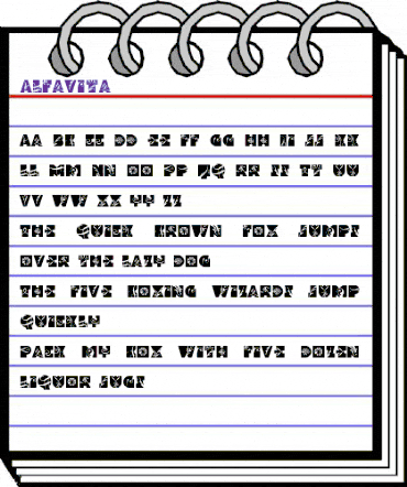 Alfavita Regular animated font preview