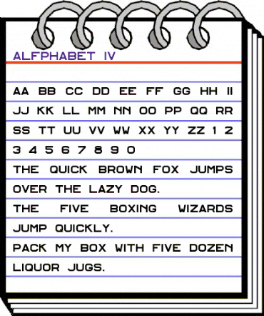 Alfphabet IV animated font preview