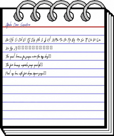 Alfrida Demo Signature Regular animated font preview