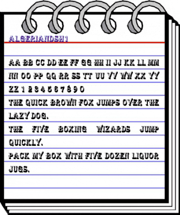 AlgerianDSh1 Regular animated font preview AlgerianDSh1 Regular animated font preview