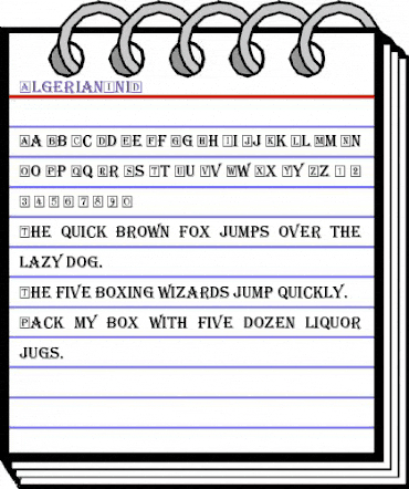 AlgerianIniD Regular animated font preview