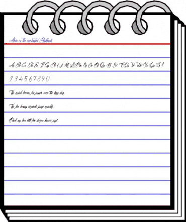 Alicia on the enchanted Highlands Italic animated font preview