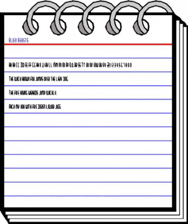 Alien Beasts Regular animated font preview