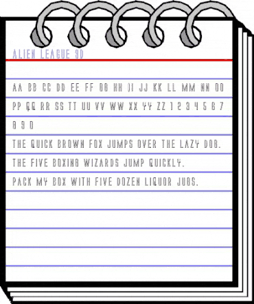 Alien League 3D Regular animated font preview