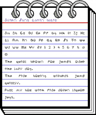 Alien Lines symbol animated font preview