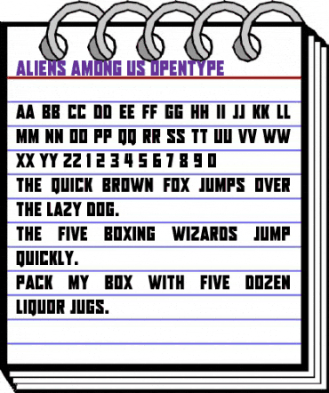 Aliens Among Us Regular animated font preview