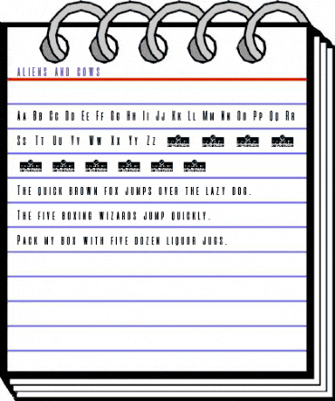 aliens and cows Regular animated font preview aliens and cows Regular animated font preview