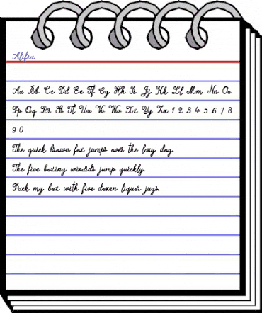 Alifia Regular animated font preview