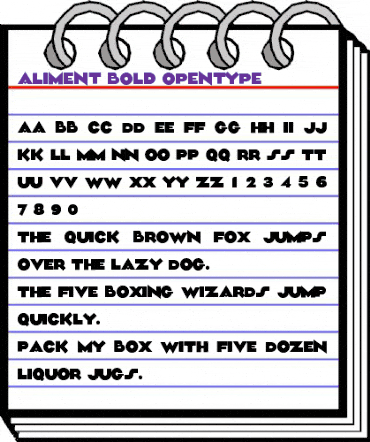 Aliment Bold animated font preview