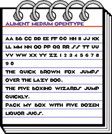 Aliment Medium animated font preview