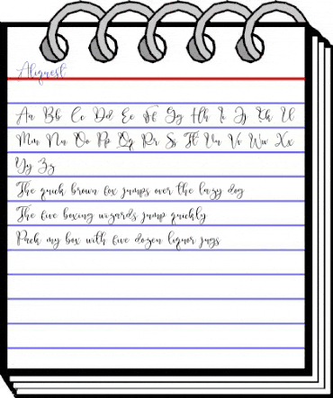 Aliquest Regular animated font preview