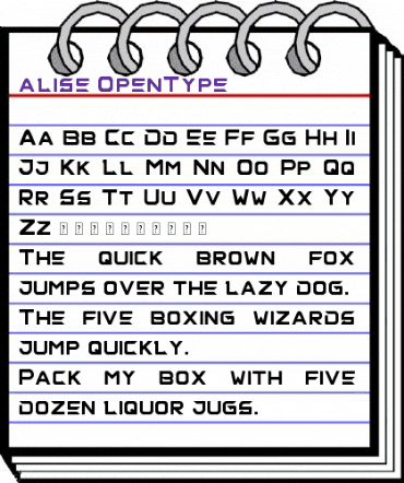 alise Regular animated font preview