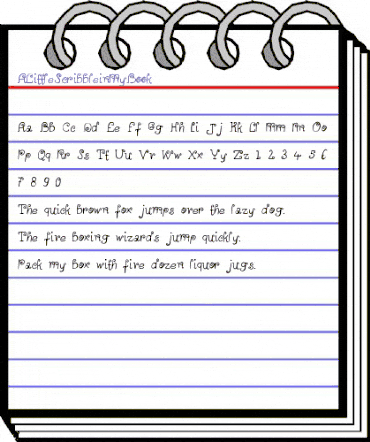 ALittleScribbleinMyBook Book animated font preview