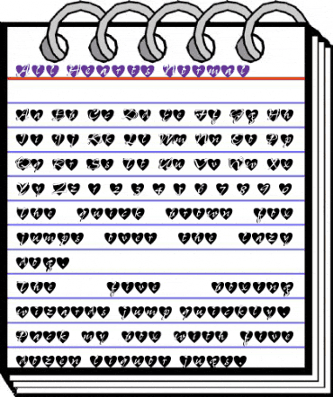 All-Hearts Normal animated font preview
