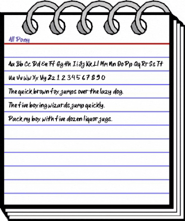 All Pony Regular animated font preview All Pony Regular animated font preview