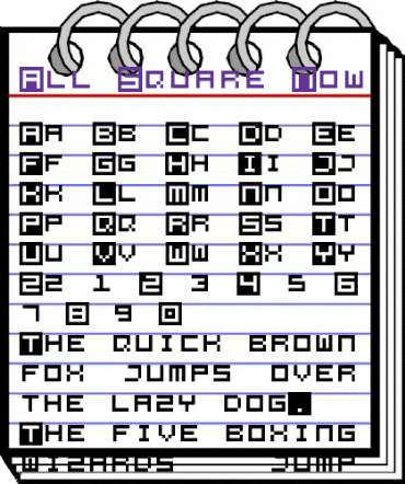 All Square Now Regular animated font preview