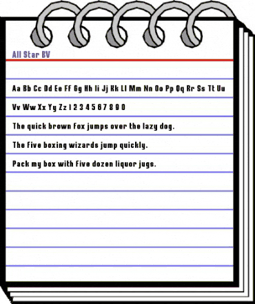 All Star BV Regular animated font preview All Star BV Regular animated font preview