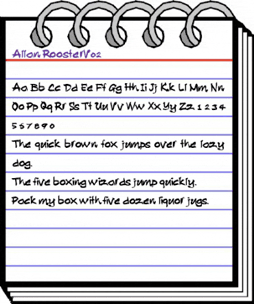 Allan RoosterV.02 Regular animated font preview