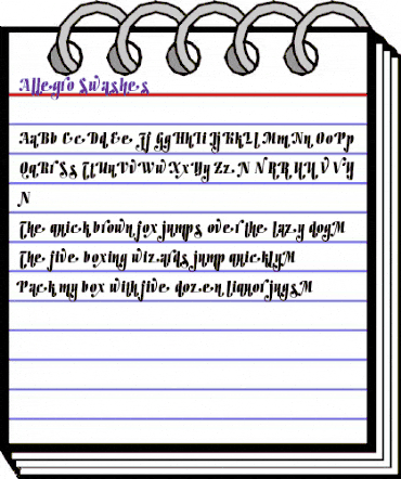 Allegro Swashes Regular animated font preview