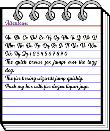 Allentown Regular animated font preview