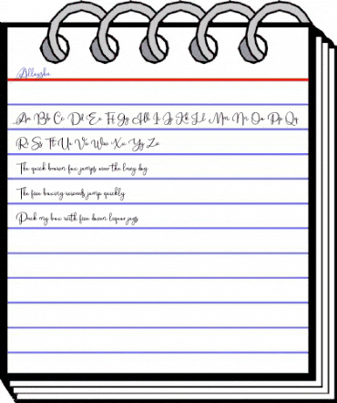 Alleysha Regular animated font preview Alleysha Regular animated font preview