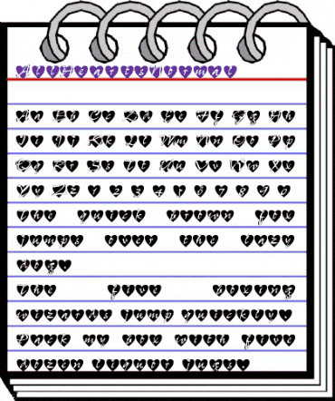 AllHeartsNormal Medium animated font preview