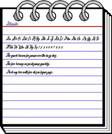 Alligator Alligator Font animated font preview