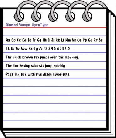Almond Nougat Regular animated font preview