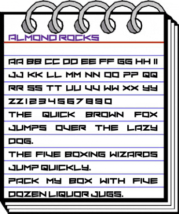 Almond Rocks Regular animated font preview Almond Rocks Regular animated font preview