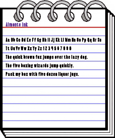 Almonte Ink Regular animated font preview