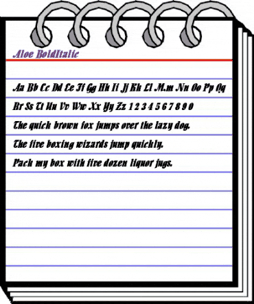 Aloe BoldItalic animated font preview Aloe BoldItalic animated font preview